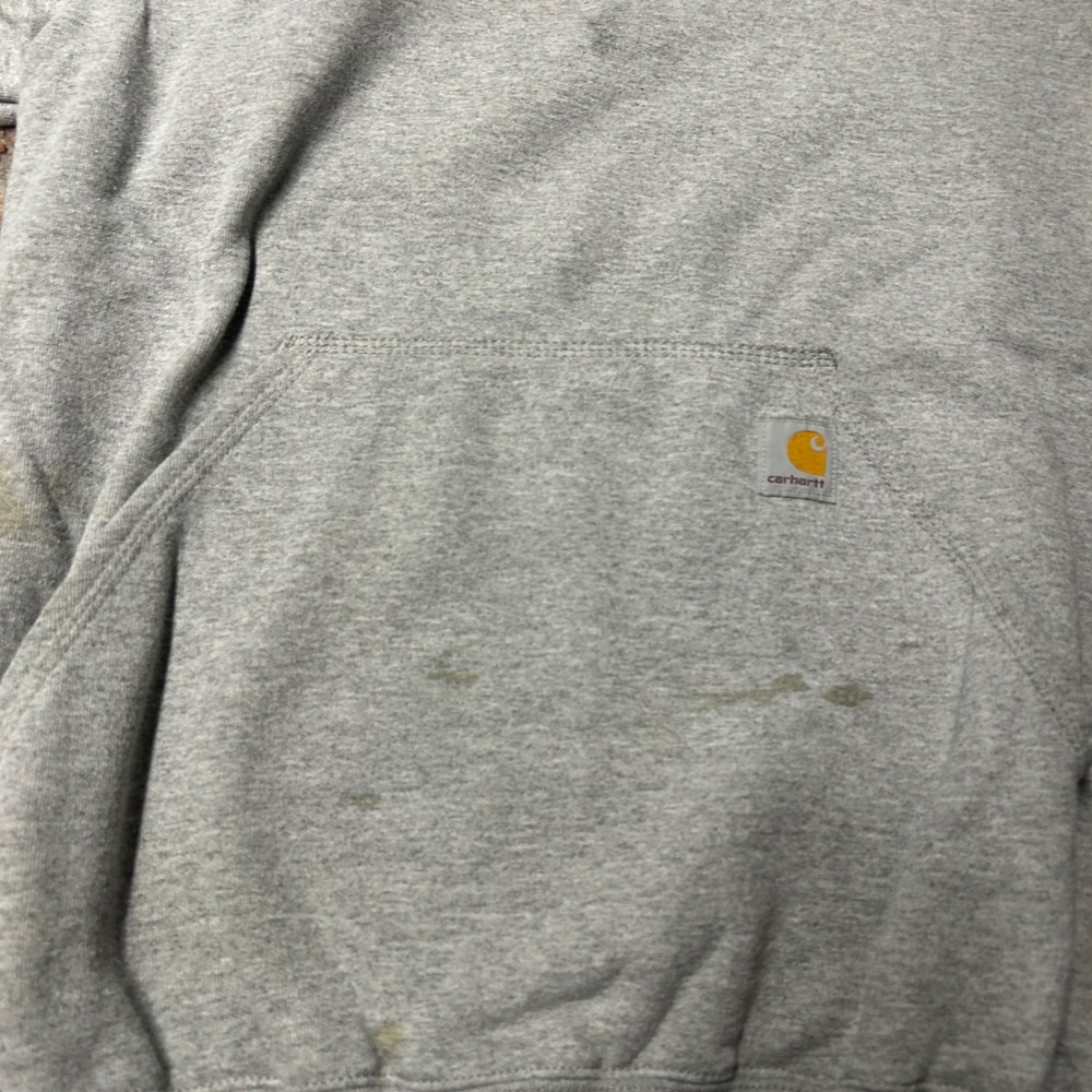 Carhartt Hoodie Mens Medium Gray Loose Fit Midweight Pullover TS0121-M - Picture 3 of 9